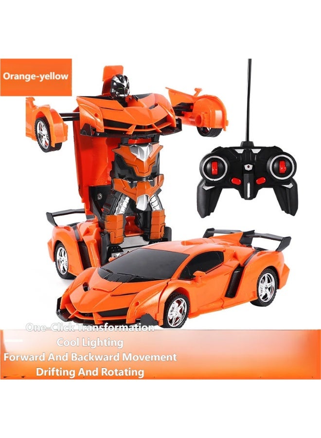 payanwin One-Button Transforming Remote Control Kids' Police Car Model, Rechargeable RC Sports Car, Toy Car for Boys - Image 1